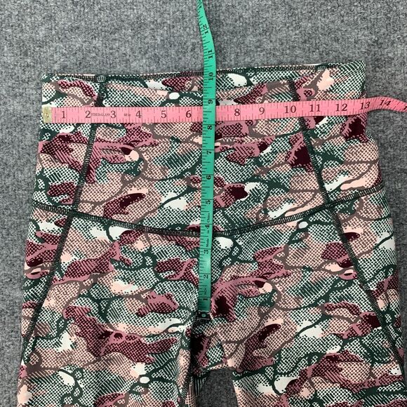 Zella Legging Womens S Small Camouflage Cropped Mid Rise Stretch Mesh Panel Hem - Picture 5 of 13